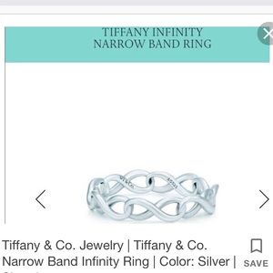 Tiffany’s infinity ring size 7 with box